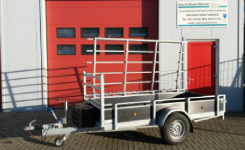 Aanhangwagen met glasresteel